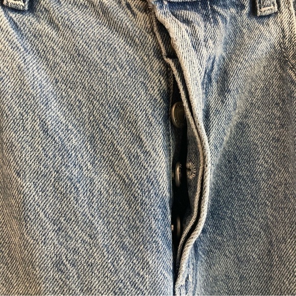 PACSUN PLAYBOY Sz 28 High Rise Distressed Wide Leg Appliqué Light Wash Jeans NEW - Picture 5 of 15